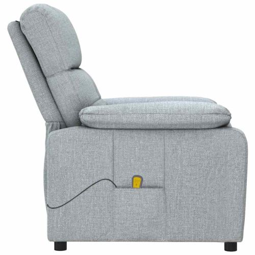 Масажен стол, светлосив, текстил