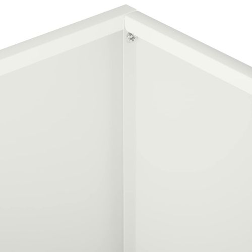 Градинска саксия Бяло 40 x 40 x 30 cm Студено валцована стомана