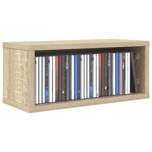 Рафтове за CDs 2 бр. Дъб сонома 40 x 17 x 17 см