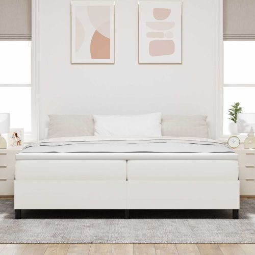 Платформено легло Крем 200 x 200 cm Кордюрова тъкан