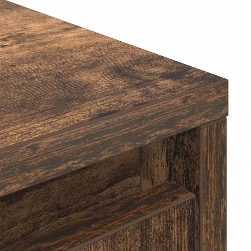 Шкаф с чекмеджета, опушен дъб 55,5x34x119,5 см, инженерно дърво