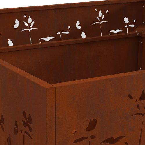 Камина за огън Ръждясало 80 x 80 x 30 cm Патинираща стомана