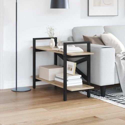Рафт за книги 2 нива 100 x 33,5 x 64 см Инженерна дървесина