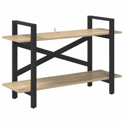 Рафт за книги 2 нива 100 x 33,5 x 64 см Инженерна дървесина