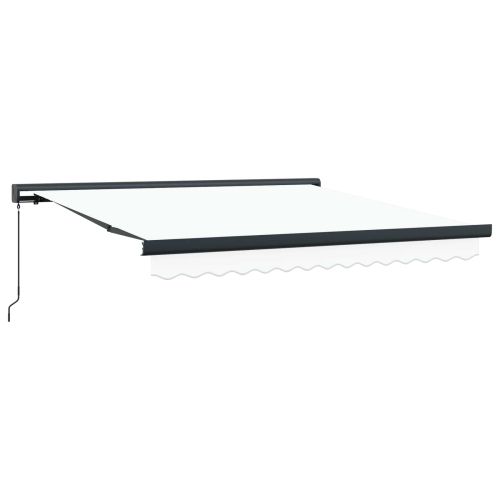 Прибираща се тента Бяло 300 x 250 cm Платно и алуминий