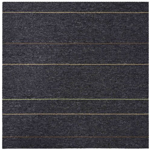 Килимна плочка Тъмносив с ивици 50 x 50 cm 4 бр. ПП и Битум