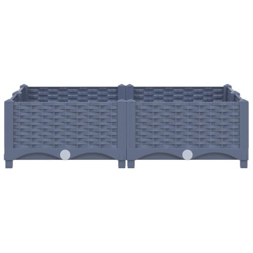 Повдигната леха, 80x80x23 см, полипропилен