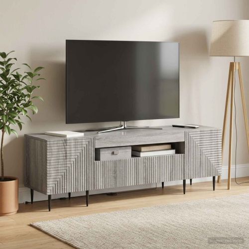 LED телевизионен кабинет HAARLEM 153 x 35 x 43 см Сив Сонома