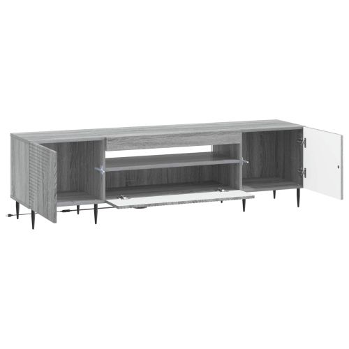 LED телевизионен кабинет HAARLEM 153 x 35 x 43 см Сив Сонома