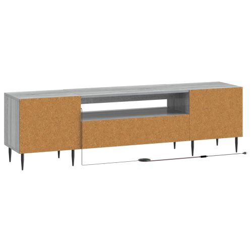 LED телевизионен кабинет HAARLEM 153 x 35 x 43 см Сив Сонома