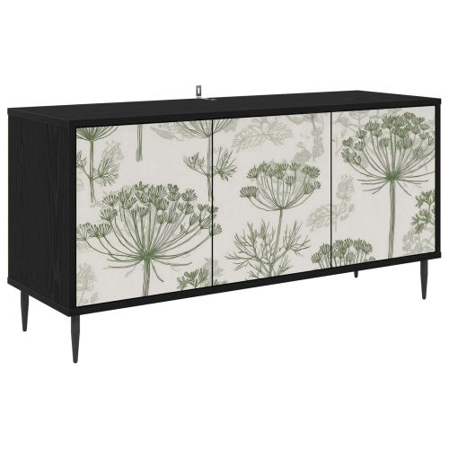 ТВ шкаф GOTHA 102 x 33 x 51 см Черен дъб Инженерна дървесина