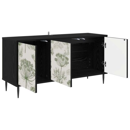 ТВ шкаф GOTHA 102 x 33 x 51 см Черен дъб Инженерна дървесина