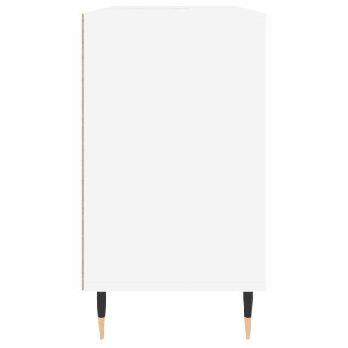 Шкаф за баня, бял, 80x33x60 см, инженерно дърво
