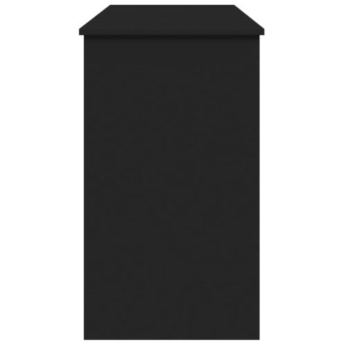 Тоалетка с огледало, черна, 100x45x76 см