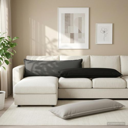 Калъфка за възглавница HOUTEN Сиво 40 x 145 см Полиестер