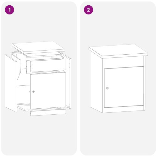 Пощенска кутия за пратки Черно 47,5 x 38 x 59 см Стомана