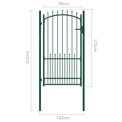 Оградна врата с шипове EMMEN 104 x 134,5 cm С ключалка