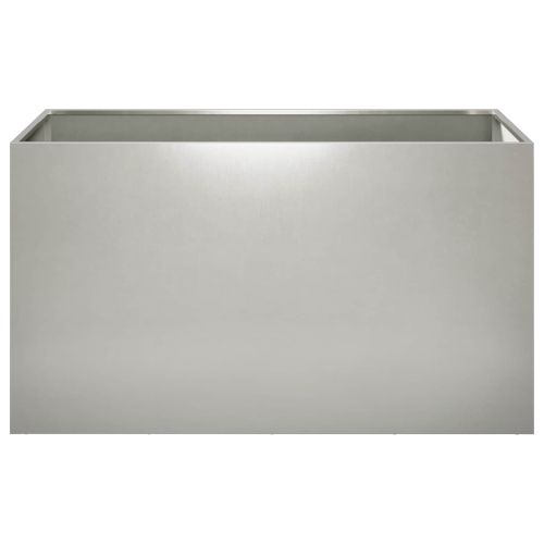 Градинска саксия Сребристо 100 x 50 x 50 cm Неръждаема стомана