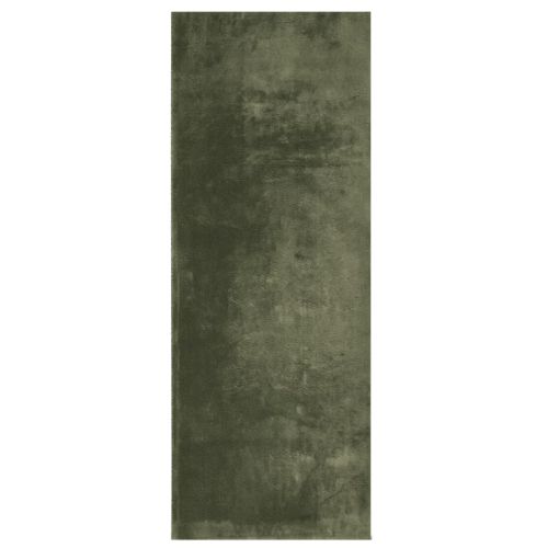 Килим HUARTE с къс косъм, мек и миещ се, горско зелен 80x200 см