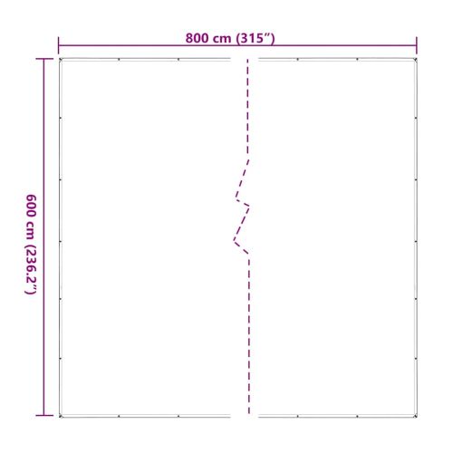 Прозрачен брезент с капси 6x8 m Полиетилен