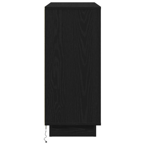 LED конзолна маса Черния дъб 90 х 32 х 75 см