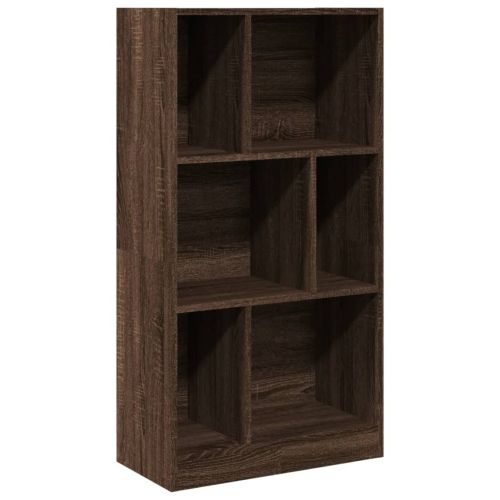 Библиотека, кафяв дъб, 57x28,5x107,5 см, инженерно дърво