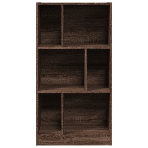 Библиотека, кафяв дъб, 57x28,5x107,5 см, инженерно дърво