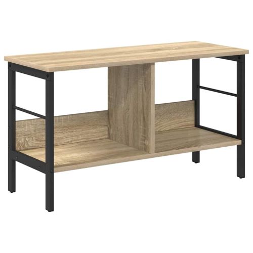 Рафт за книги 2 нива 82 x 32 x 47 см Инженерна дървесина