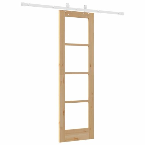 Преплъзваща се врата 61 x 198,5 см Натурално