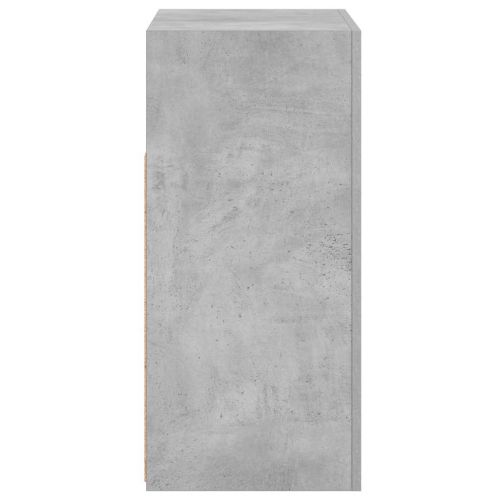 Сайдборд с LED светлини, бетонно сив, 80x35x75 см
