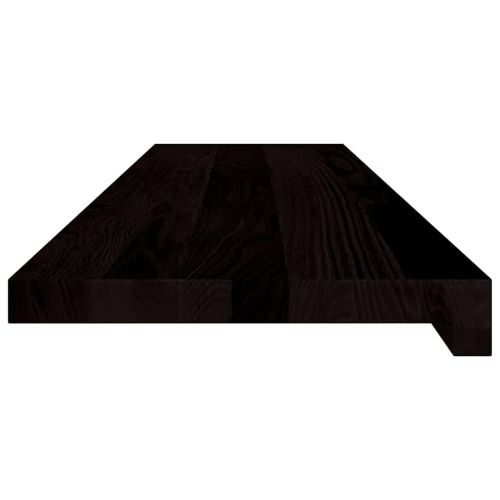Стълбищни стъпала, 2 бр, кафяво-черни, 100x30x2 см, дъб масив