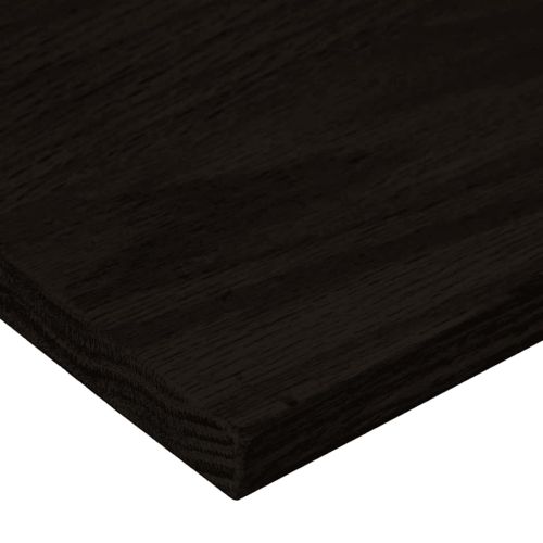 Стълбищни стъпала, 2 бр, кафяво-черни, 100x30x2 см, дъб масив