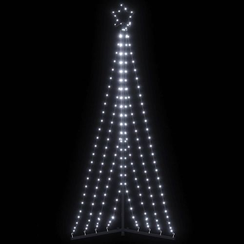 LED коледна елха 339 светодиода студено бяло 187 см