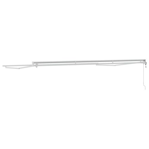 Electric Awning Frame 5 x 3 m Бяло Прахово боядисан алуминий