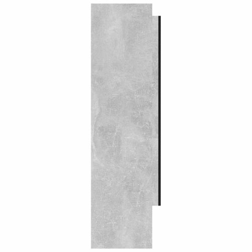Шкаф с огледало за баня, 80x15x60 см, МДФ, бетонно сиво
