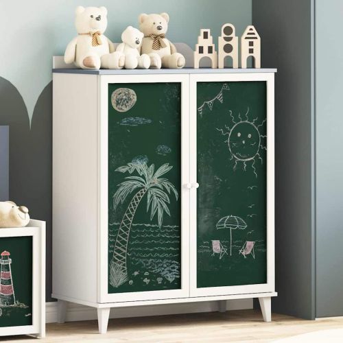 Креативно съхранение за деца ROROS Сив и бял 80 x 40 x 110 см