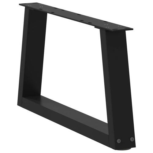 Крака за масичка за кафе, V-образни, 2 бр., черни, 60 x (30-31,3) см, стомана