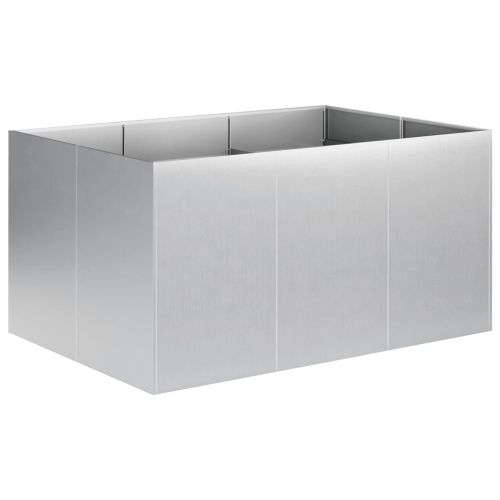 Градинска саксия Сребристо 120 x 80 x 60 см Поцинкована стомана