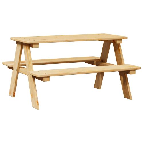 Детска маса с пейки IRUN 90x79,5x50 см Масивно дърво