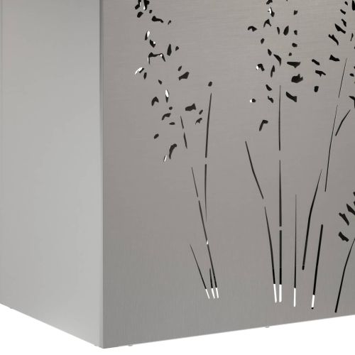 Градинска саксия Сребристо 50 x 30 x 75 см Неръждаема стомана