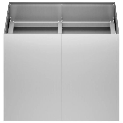 Градинска саксия Сребристо 80 x 80 x 60 см Поцинкована стомана