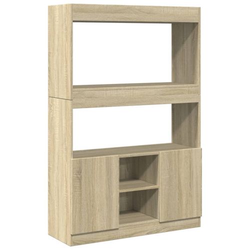 Висок шкаф, сонома дъб, 92x33x140 см, инженерно дърво