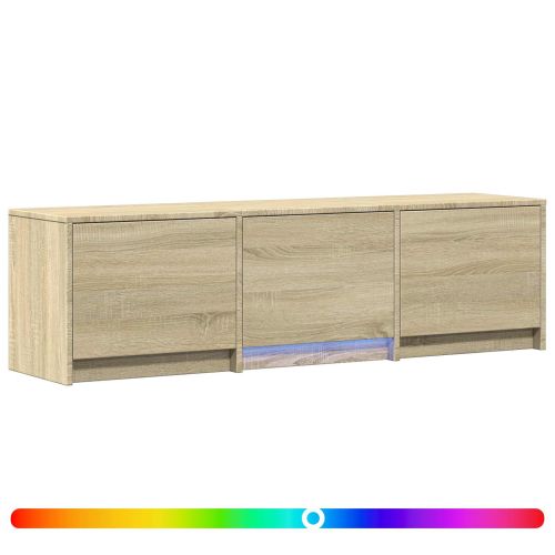 TV шкаф с LED 140 x 34 x 40 см Дъб сонома