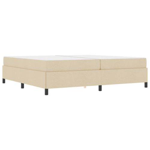 Легло с пружинирана основа Крем 200 x 200 cm текстил