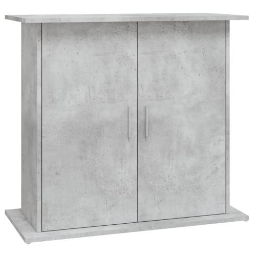Стойка за аквариум, бетонна, сива, 81x36x73 см, инженерно дърво