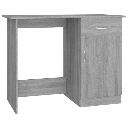 Бюро, сив сонома, 100x50x76 см, инженерно дърво
