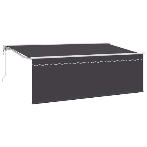 Прибираща се тента Антрацит 350 x 200 cm Полиестер и алуминий