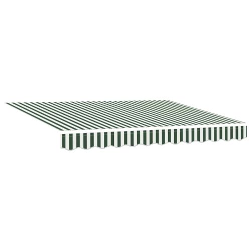 Прибираща се тента Зелен и бял 300 x 250 x 165 см