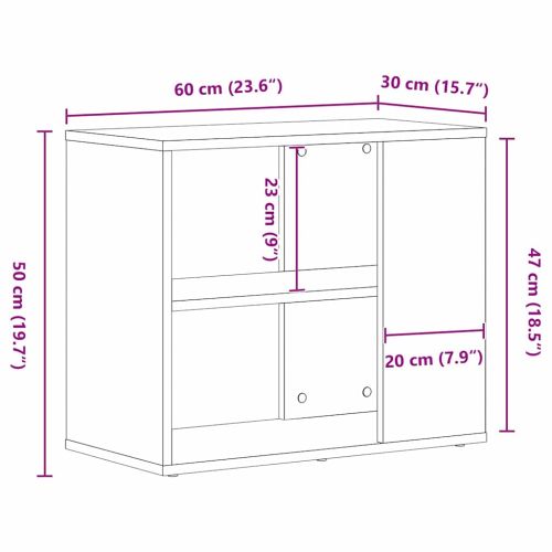 Служебен шкаф Черния дъб 60 x 30 x 50 см Инженерна дървесина