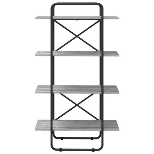 Рафт за книги 4 нива 80 x 35 x 140 см PB Сив Сонома